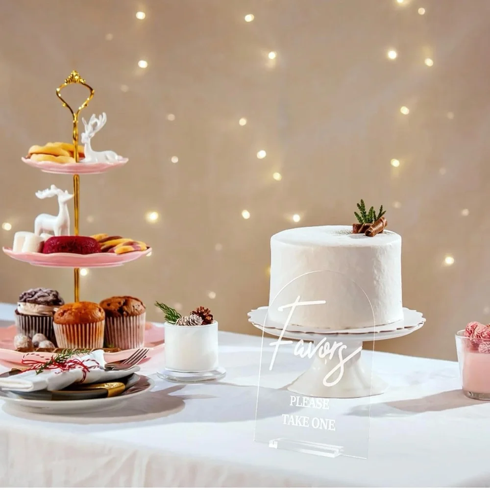 Clear Acrylic Wedding Signs 4 pk Brand New
